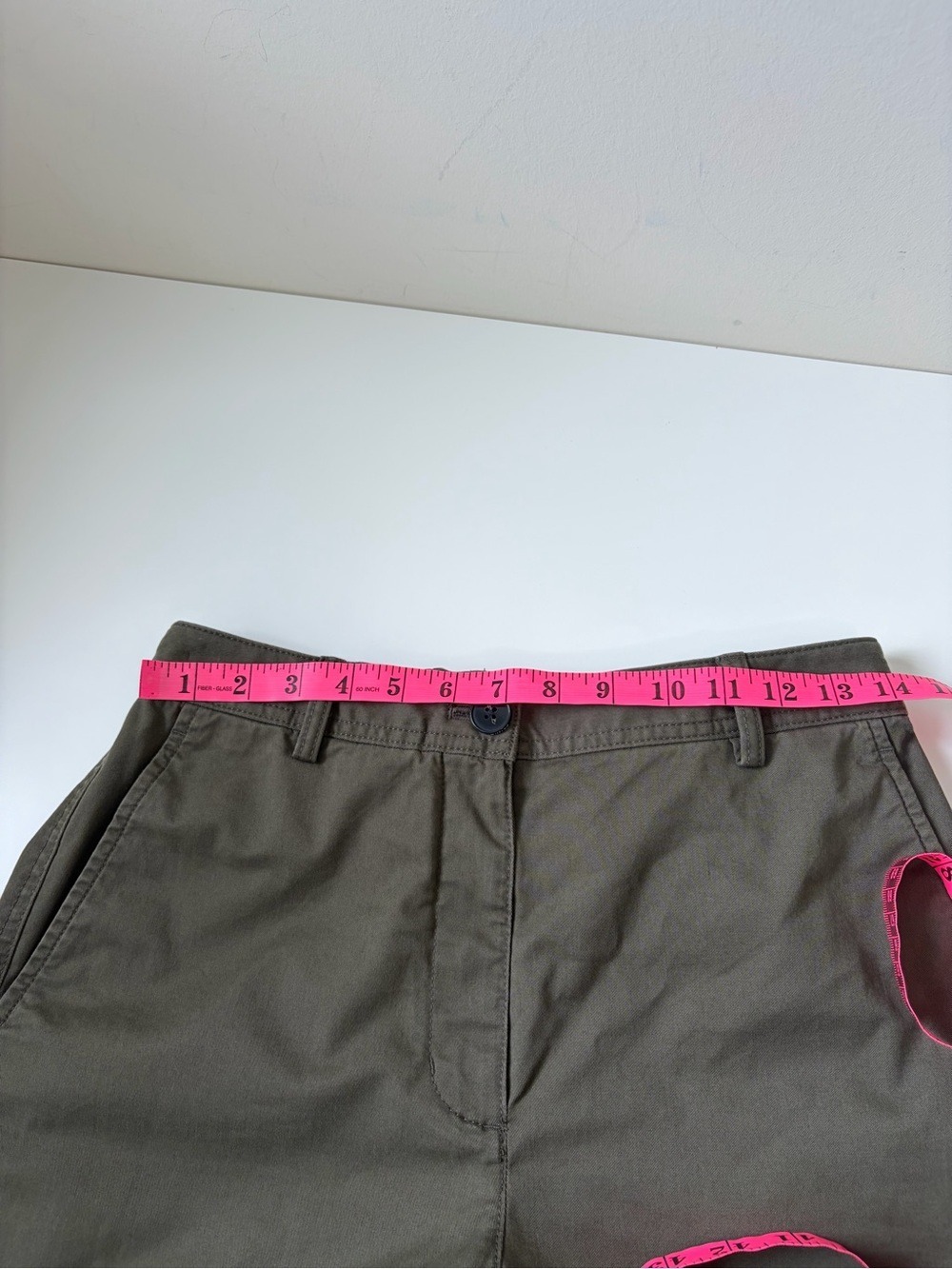 ARITZIA WILFRED CHINO RELAXED HI-RISE WIDE PANT In washed dark olive - Picture 10 of 12